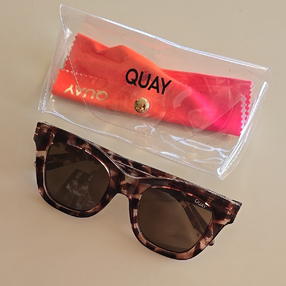 Quay Tortoise Shell Sunglasses with Case